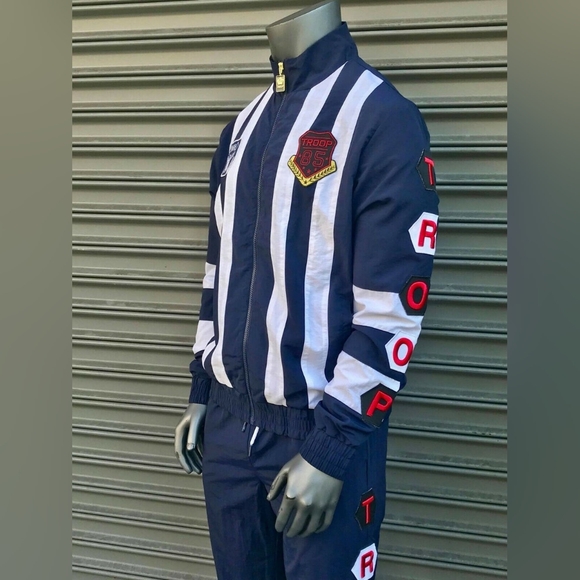 Men's Troop Navy | White Windbreaker Tracksuit NWT - Picture 2 of 6